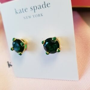 ❗Kate Spade Emerald Stud Statement Earrings with Heart Detailing❗